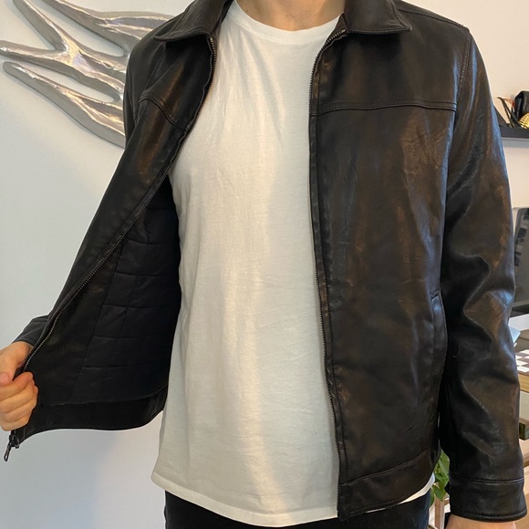 Leather w/ Quilted Lining Jacket - Picture 2 of 8